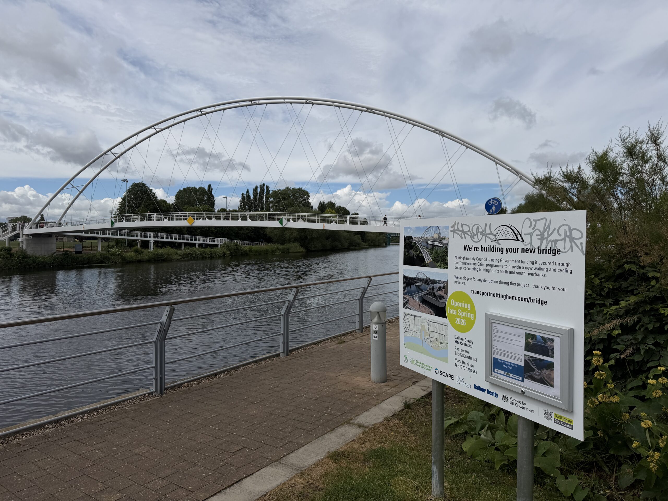 Waterside Bridge: First look at brand new River Trent footpath and cycling bridge now open IMG 4649 scaled