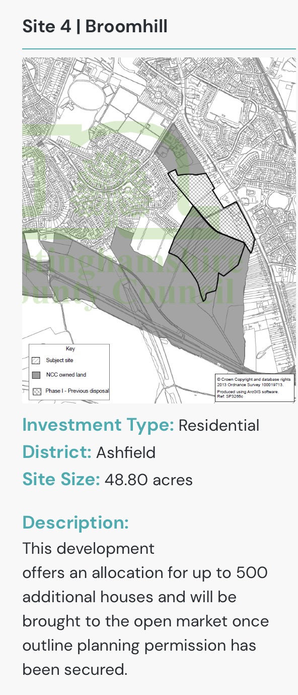County council released £200m of land for homes development across these 10 Nottinghamshire sites Screenshot 2026 06 06 at 08.12.22