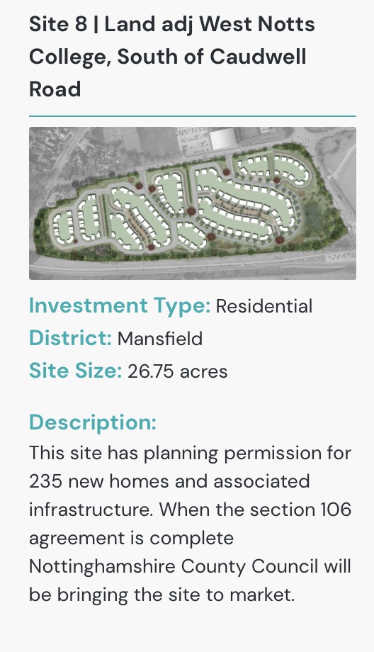 County council released £200m of land for homes development across these 10 Nottinghamshire sites Screenshot 2026 06 06 at 08.13.29