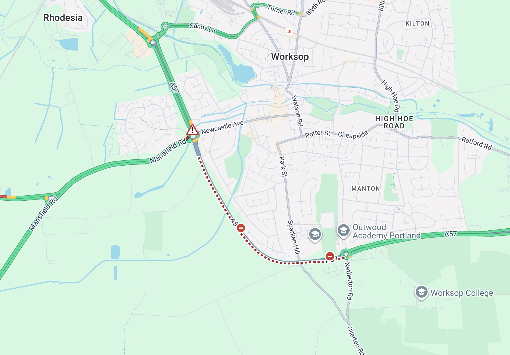 Updates: A57 - A60 Worksop roads closed after very serious collision Screenshot 2026 06 11 at 06.17.12