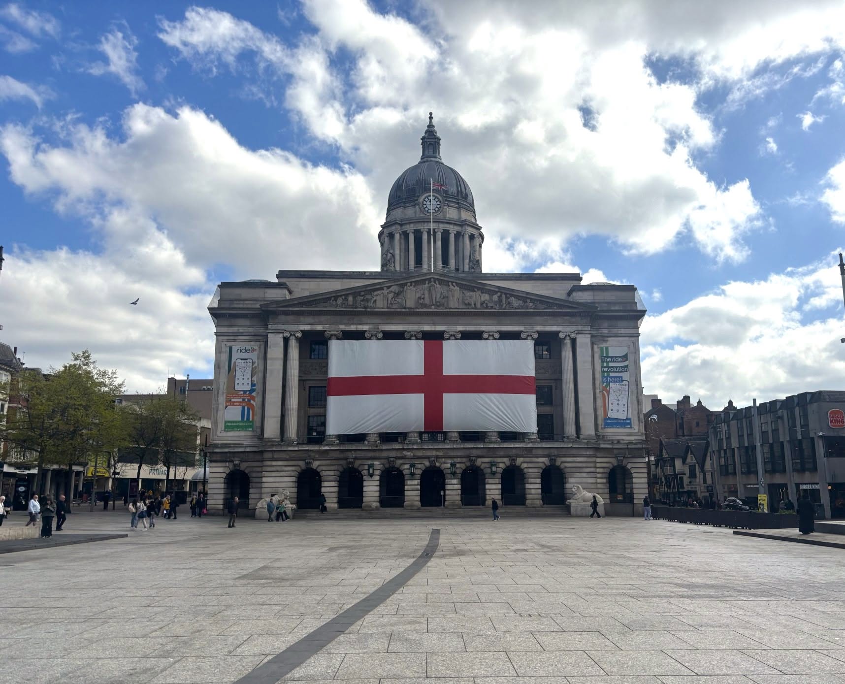 Massive England flag to be unveiled in Nottingham ahead of World Cup match St Georges Flag