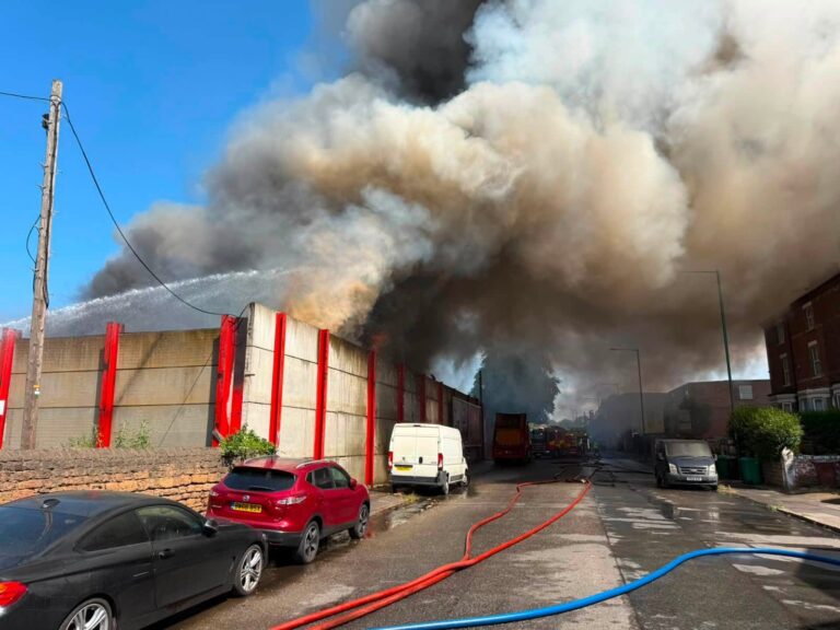 Pictures show extent of massive Basford scrapyard fire