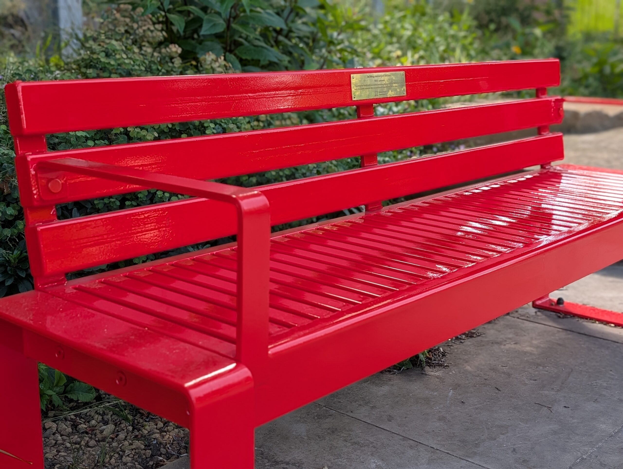 Nottingham grandmother honoured with red bench after recovery from heart surgery HMn2e8xWsAAoiRk scaled