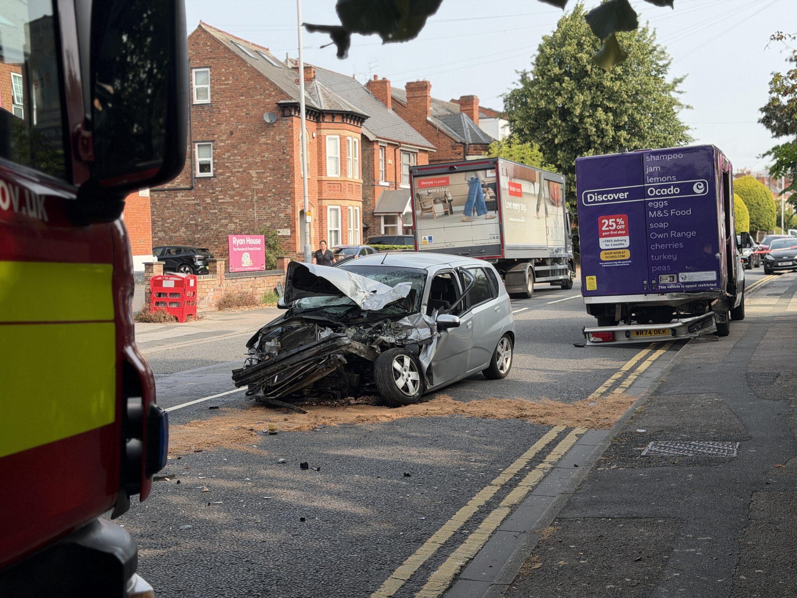 Updates: Long delays after crash between Ocado van and car on Loughborough Road in West Bridgford IMG 5310 scaled