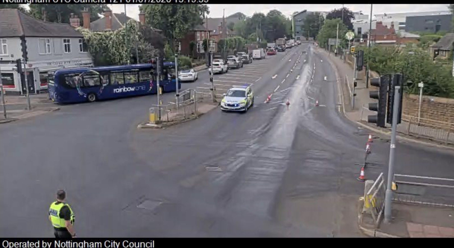 Updates: A610 closed at Cinderhill Island - spillage incident Screenshot 2026 07 01 at 15.20.23