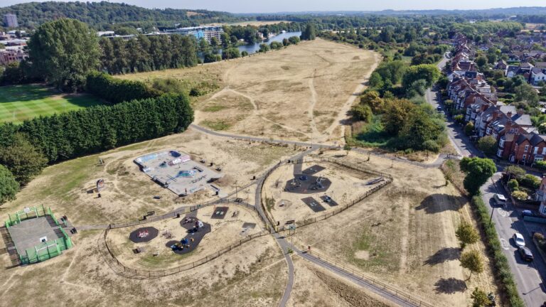 Drone images show affect of dry weather in West Bridgford and Nottingham