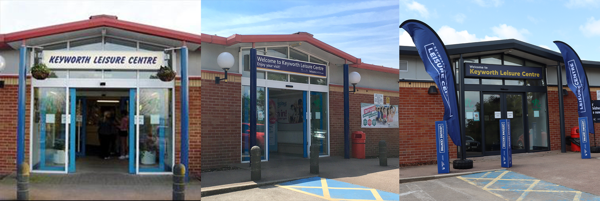 The evolution of the entrance to the Centre