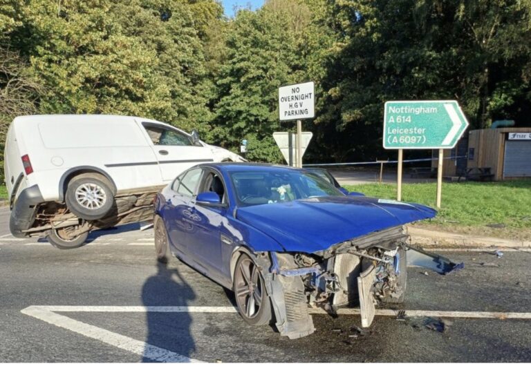 Man in hospital after crash near Clumber Park – one arrested