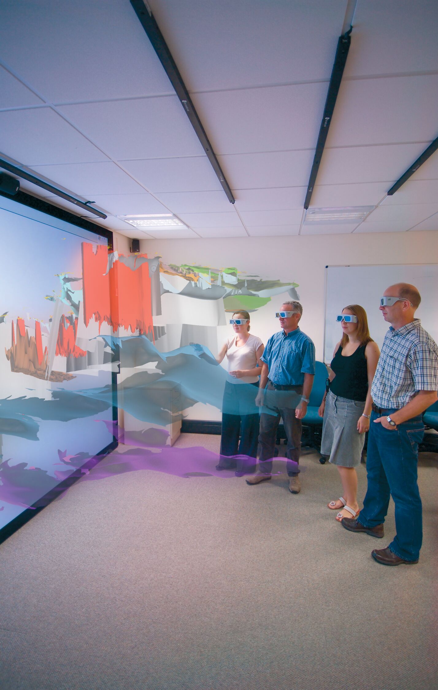 British Geological Survey marks 50 years at Keyworth headquarters The 3D visualisation facility in Keyworth. BGS © UKRI