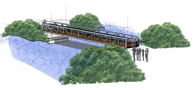 New bridge to restore access at Attenborough Nature Reserve as parking restrictions begin bridge sketch 0.jpg